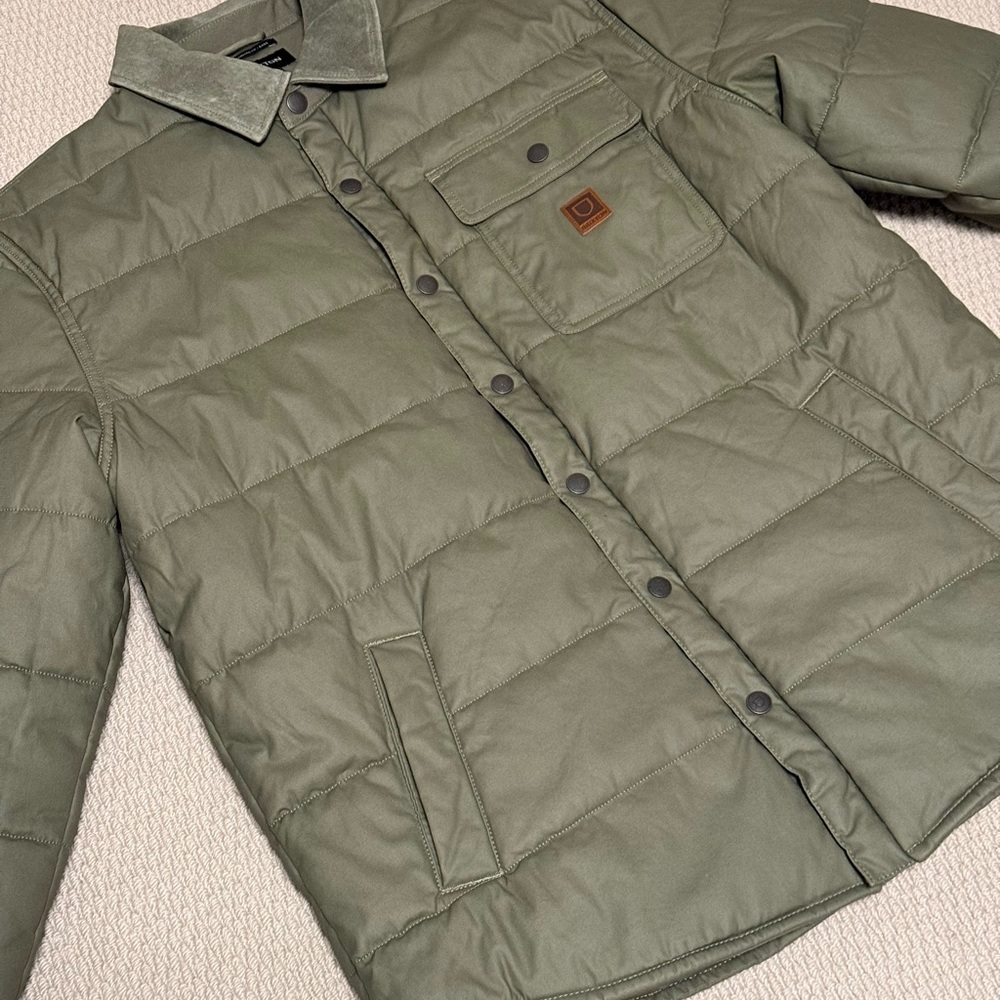 Brixton Sage Green Quilted Puffer Jacket